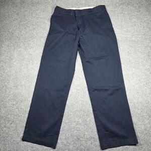 Dickies Pants Mens 32x28 Navy Straight Leg 874 Original Fit Flex Dark Wash